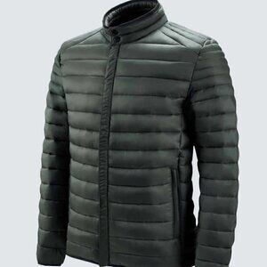 Army Green Mens Puffer Coat